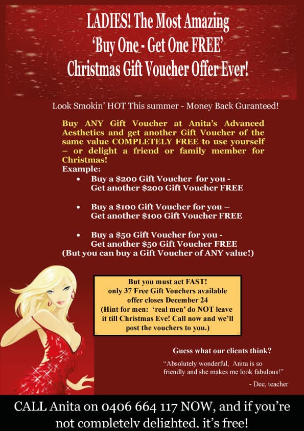 Buy one christmas Voucher get one free